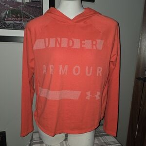 Women's Long Sleeve Loose Fit Hooded UNDER ARMOUR Athletic Top Size Small